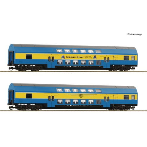 Roco 6280091 - 2-tlg. Set: Doppelstockwagen, DR