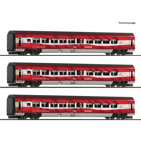 Roco 6290097 - 3er Set Railjet "175 Jahre" ÖBB DCC