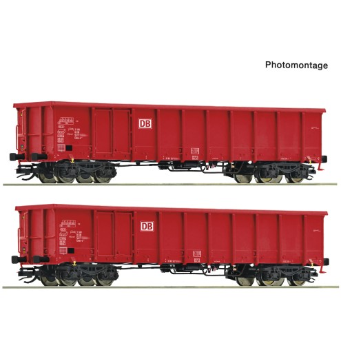 Roco 6680052 - 2-tlg. Set: Offene Güterwagen, DB AG