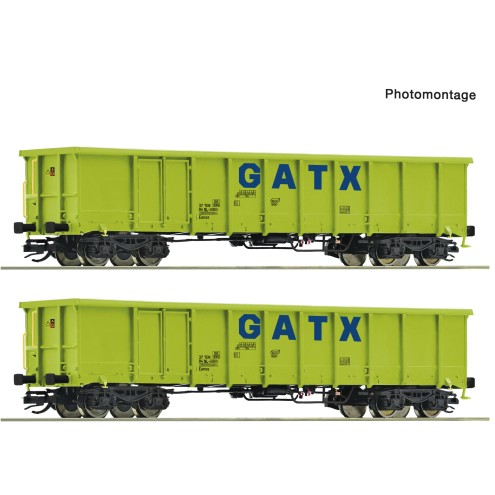 Roco 6680054 - 2-tlg. Set: Offene Güterwagen, GATX