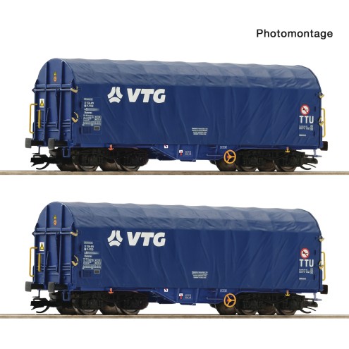 Roco 6680060 - 2-tlg. Set: Schiebeplanenwagen, VTG
