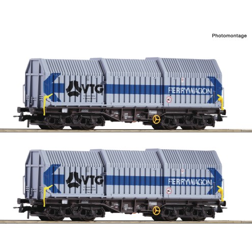 Roco 77051 - 2-tlg. Set: Teleskophaubenwagen, VTG