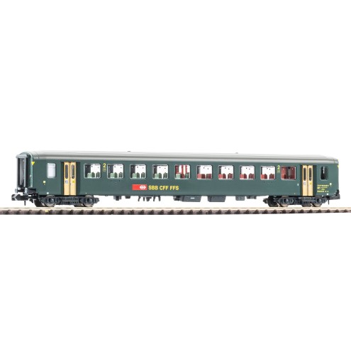 Piko 94379 - N-Personenwg. EW I, 2. Kl. mit neuer Schrift und grauem Dach SBB V