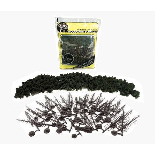 Woodland TR1113 - Forest Green Trees (24/Kit)