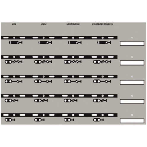 Uhlenbrock 69096 - Track-Control Folie Signal-Symbole, Linksverkehr