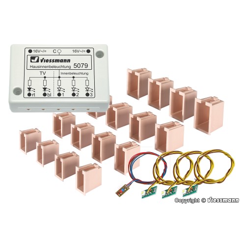 Viessmann 5079 - H0 LED-Hausinnenbeleuchtung mit TV-Simulation