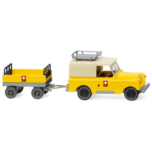 Wiking 010005 - Land Rover mit Anhänger "PTT"