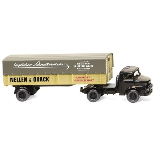 Wiking 051002 - Pritschensattelzug (MB Kurzhauber)