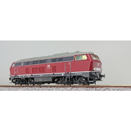 ESU 31000 - Diesellok, H0, BR 216, V160 130 DB, altrot, Ep III, Vorbildzustand um 1967, Sound+Rauch, DC/AC