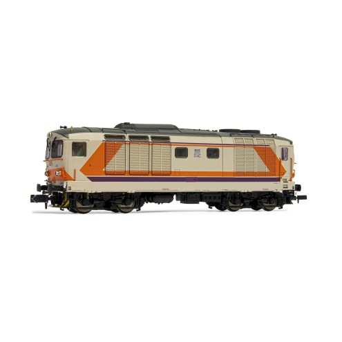 Arnold HN2574 - FS, Diesellokomotive D.445 der 3. Bauserie mit vier Stirnlampen in MDVC-Farbgebung