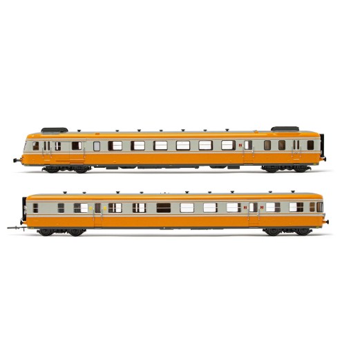 Arnold HN2637 - SNCF, Dieseltriebwagen RGP2, Trieb- und Beiwagen in modernisierter Ausführung, orange-betongrau