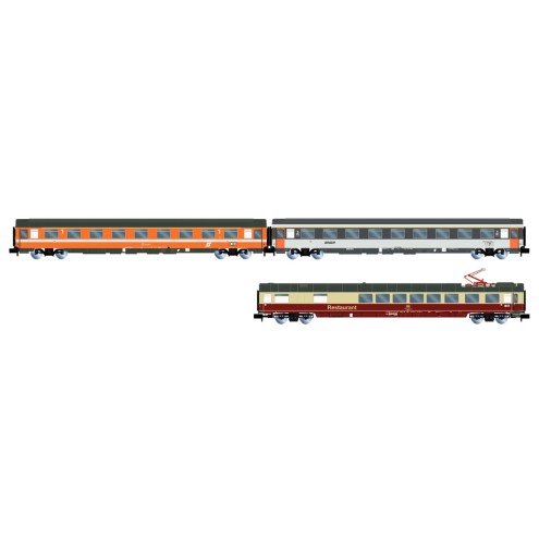 Arnold HN4390 - EuroCity Mozart, 3-tlg. Set Reisezugwagen