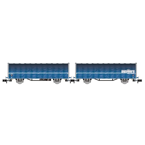 Arnold HN6698 - FS, kurzgekuppelter Schiebeplanen-Doppelwagen (2 x2 Achsen) der Bauart Laails 2, Ausiliare Milano,