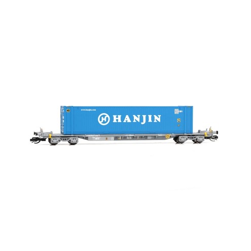 Arnold HN9753 - TOUAX, vierachsiger Containerwagen der Bauart Sffgmss mit 45? Container HANJIN