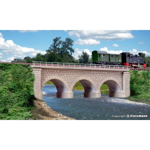 Kibri 37660 - N/Z Erzberg-Brücke mit Eisbrecherpfeilern, eingleisig