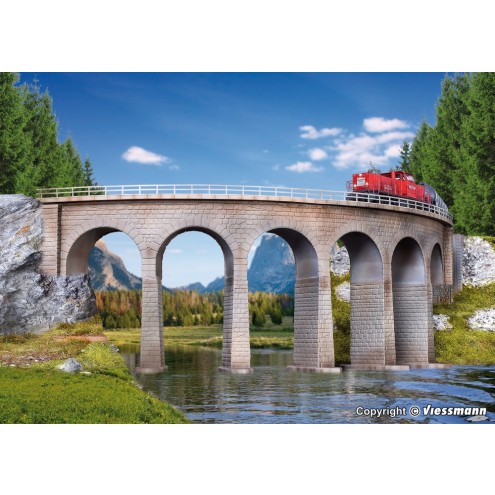 Kibri 37664 - N/Z Semmering-Viadukt mit Eisbrecherfundamenten, gebogen, eingleisig