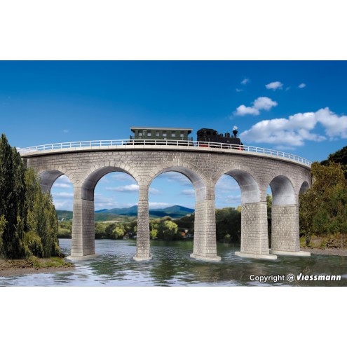 Kibri 37665 - N/Z Albula-Viadukt mit Eisbrecherfundamenten, gebogen, eingleisig