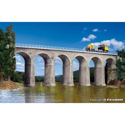 Kibri 39724 - H0 Aachtal-Viadukt mit Eisbrecherpfeilern, eingleisig