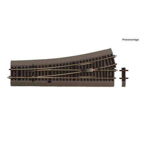 Roco 42534 - Weiche links Wl15 mit Handantrieb, mit Bettung.