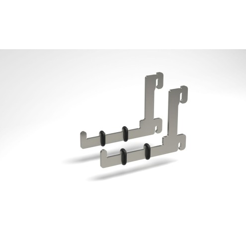 Trainsafe TBE-H0 - Edelstahl-Tragbügelarme Spur H0 für 1 Röhre (2 Stück)
