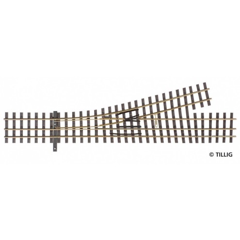 Tillig 85192 - Dreischienen-Schmalspurweiche Länge 228 mm