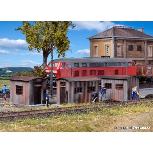 Vollmer 45743 - H0 Wellblechhütte, 3 Stück