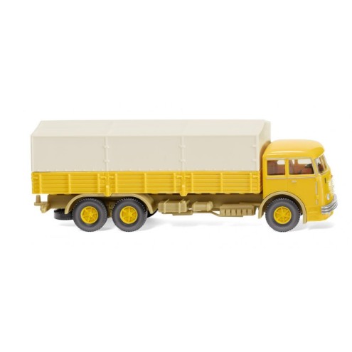 Wiking 47904 - Pritschen-Lkw (Büssing 12.000) - senfgelb