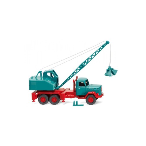 Wiking 066204 - Kranwagen (Magirus/Fuchs) - wasserblau