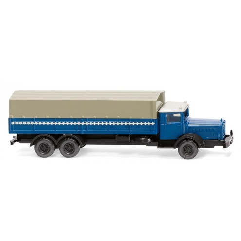 Wiking 094306 - Pritschen-Lkw (MB L 10000) - azurblau